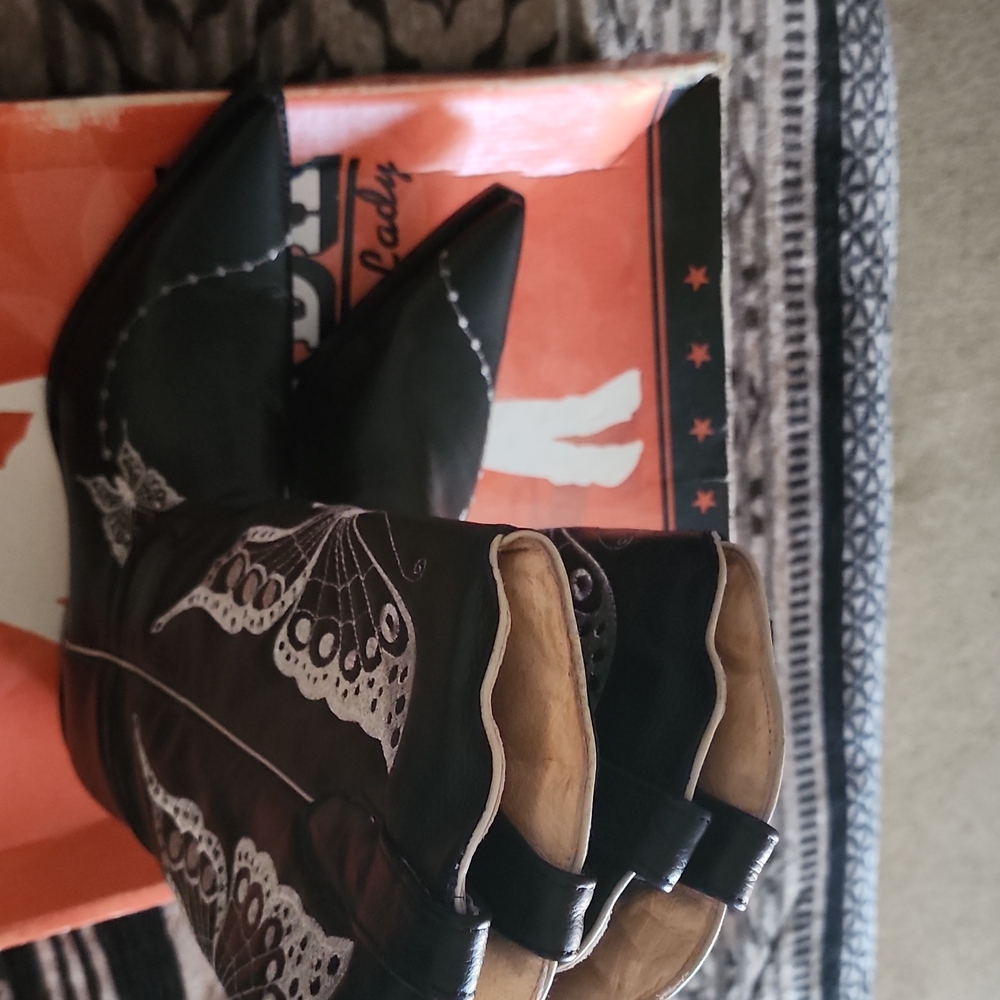 & Other Stories Black and Brown Heeled Boots